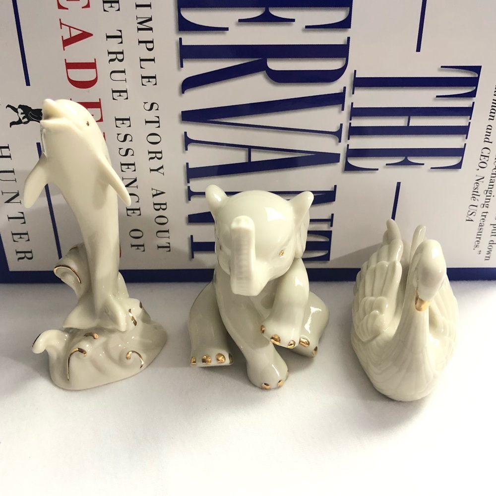 Lenox “Animal Trio” Porcelain Figur…